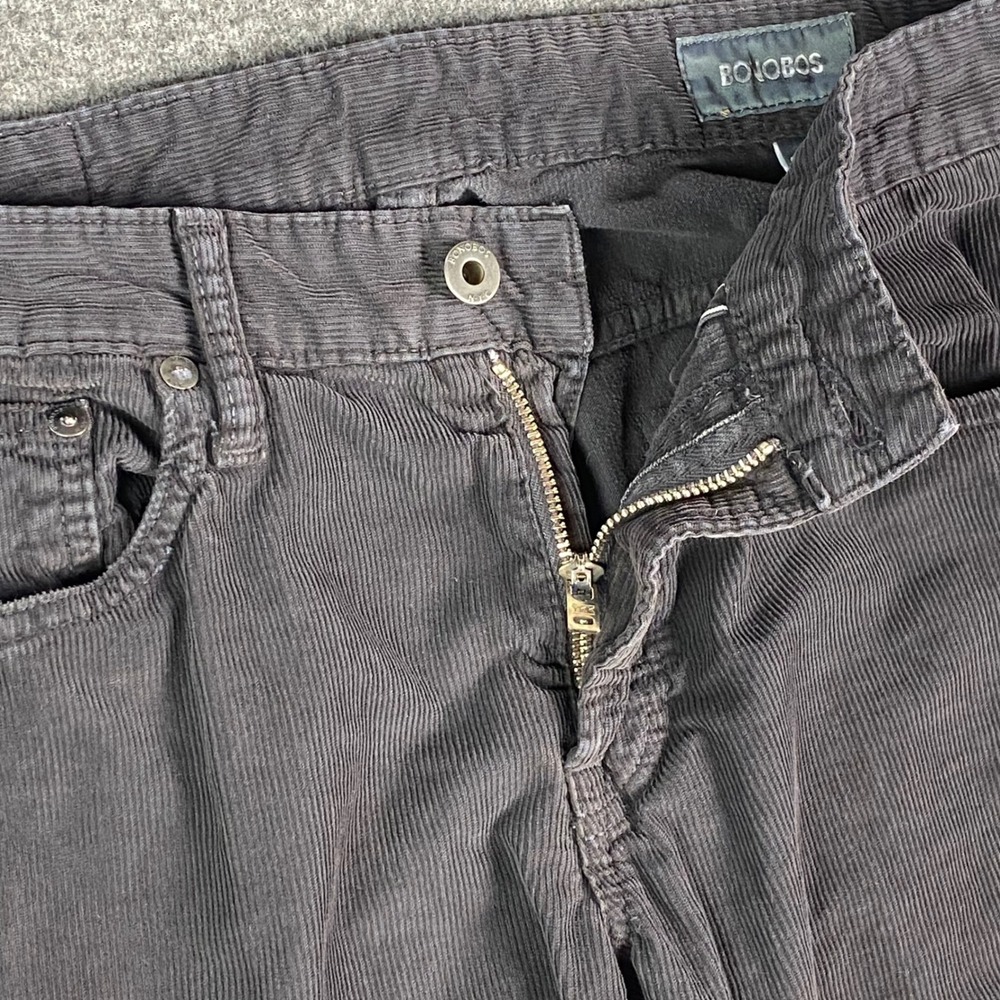 Bonobos Mens Corduroy Pants 30x32 Gray Slim Fit French Corduroy Casual Trousers - Picture 2 of 15